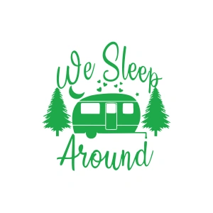 We Sleep Around Sticker 17x17 Cm Yeşil