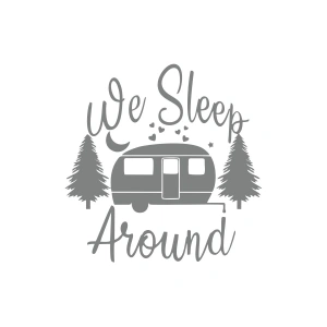 We Sleep Around Sticker 17x17 Cm Gri
