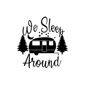 We Sleep Around Sticker 17x17 Cm Siyah
