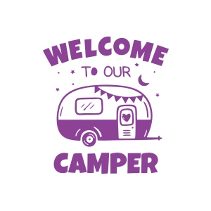 Welcome To Our Camper Sticker 17x17 Cm Mor