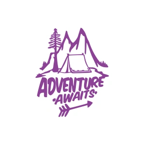 Adventure Awaits Sticker 17x17 Cm Mor