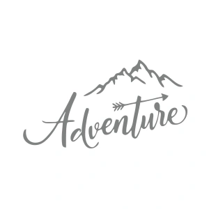 Adventure Dağ Sticker 17x17 Cm Gri