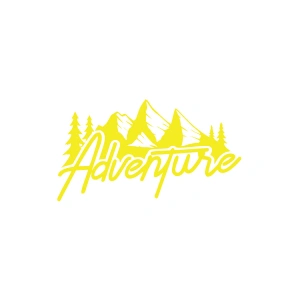 Adventure Dağ Sticker 17x17 Cm Sarı