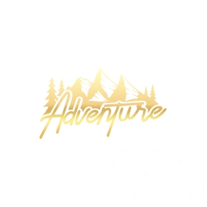 Adventure Dağ Sticker 17x17 Cm Gold