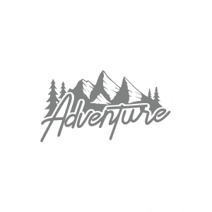 Adventure Dağ Sticker 17x17 Cm Gri