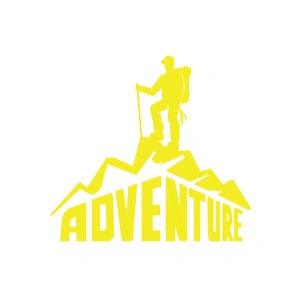 Adventure Dağcı Sticker 17x17 Cm Sarı
