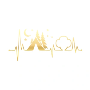 Ritim Kamp Karavan Sticker 17x17 Cm Gold