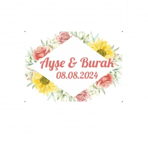 Yapraklı Kırmızı Meyveli Yuvarlak Etiket Kına Nişan Düğün 3x3 cm özel etiket / 50 adet sticker