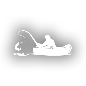 Balıkçı Sticker 17x17 Cm Beyaz