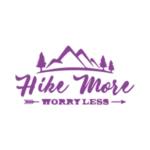 Hike More Dağ Sticker 17x17 Cm Mor