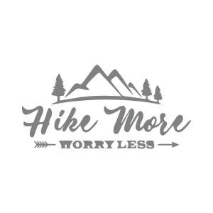 Hike More Dağ Sticker 17x17 Cm Gri