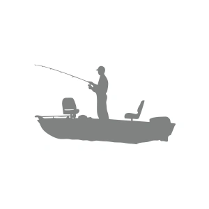 Balıkçı Sticker Balıkçı Sticker 17x17 Cm Gri