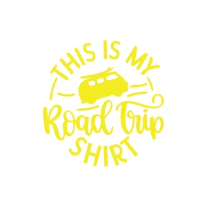This is my Road Trip Shirt Sticker 17x17 Cm Sarı