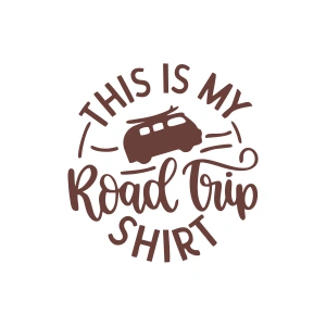 This is my Road Trip Shirt Sticker 17x17 Cm Kahverengi