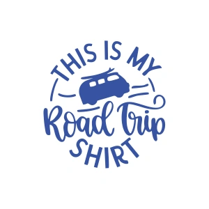 This is my Road Trip Shirt Sticker 17x17 Cm Mavi