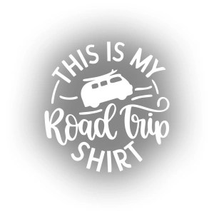 This is my Road Trip Shirt Sticker 17x17 Cm Beyaz