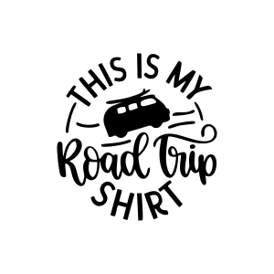 This is my Road Trip Shirt Sticker 17x17 Cm Siyah