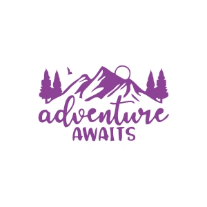 Adventure Awaits Sticker 17x17 Cm Mor