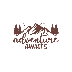 Adventure Awaits Sticker 17x17 Cm Kahverengi