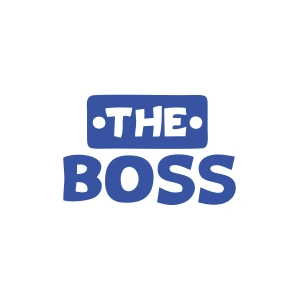 The Boss Sticker 17x17 Cm Mavi