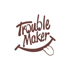 Trouble Maker Sticker 17x17 Cm Kahverengi