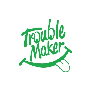 Trouble Maker Sticker 17x17 Cm Yeşil