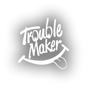 Trouble Maker Sticker 17x17 Cm Beyaz