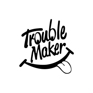 Trouble Maker Sticker 17x17 Cm Siyah