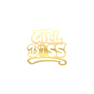 Girl Boss Sticker 17x17 Cm Gold