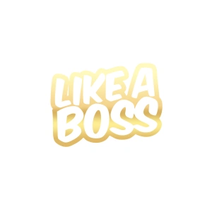 Like a Boss Sticker 17x17 Cm Gold