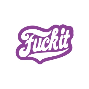 F*ck İt Sticker 17x17 Cm Mor