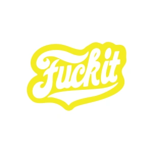 F*ck İt Sticker 17x17 Cm Sarı