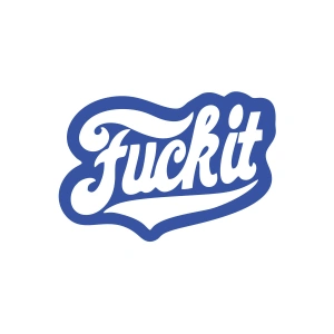 F*ck İt Sticker 17x17 Cm Mavi