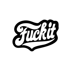 F*ck İt Sticker 17x17 Cm Siyah
