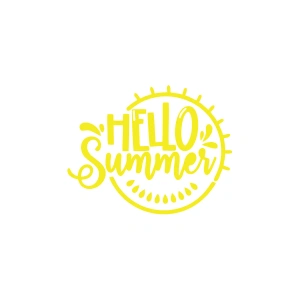 Hello Summer Sticker 17x17 Cm Sarı