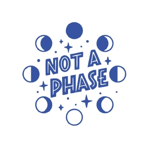 Not Phase Sticker 17x17 Cm Mavi