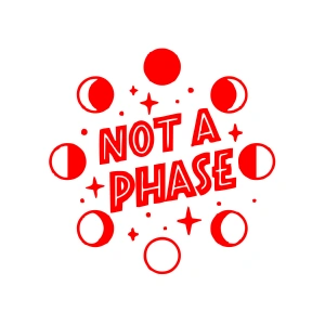Not Phase Sticker 17x17 Cm Kırmızı