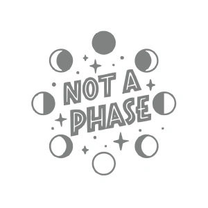 Not Phase Sticker 17x17 Cm Gri