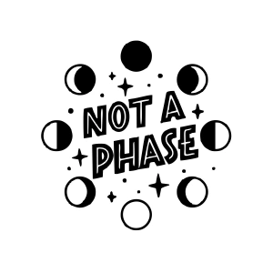 Not Phase Sticker 17x17 Cm Siyah