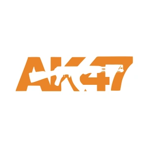 ak47 sticker 17x17 Cm Turuncu