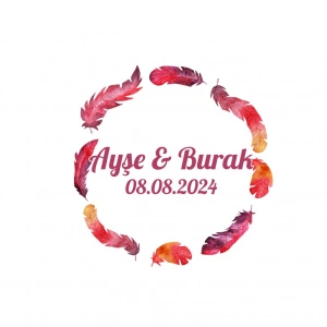 Noel Temalı Meyveli Yuvarlak Etiket Kına Nişan Düğün 3x3 cm özel etiket / 50 adet sticker