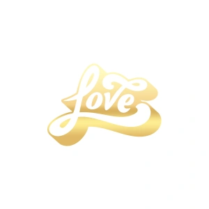 Love Sticker 17x17 Cm Gold