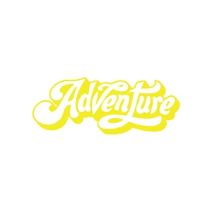 Adventure Sticker 17x17 Cm Sarı