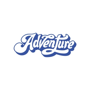 Adventure Sticker 17x17 Cm Mavi