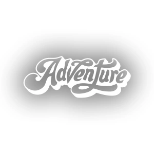 Adventure Sticker 17x17 Cm Beyaz