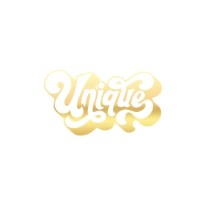 Unique Sticker 17x17 Cm Gold
