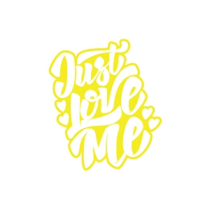 Just Love Me Sticker 17x17 Cm Sarı