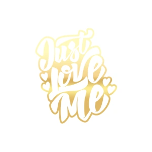Just Love Me Sticker 17x17 Cm Gold
