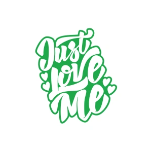 Just Love Me Sticker 17x17 Cm Yeşil