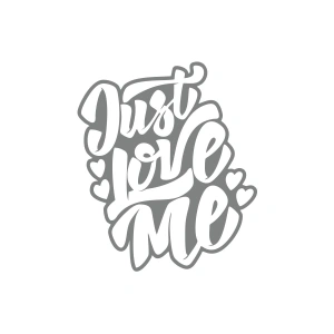 Just Love Me Sticker 17x17 Cm Gri